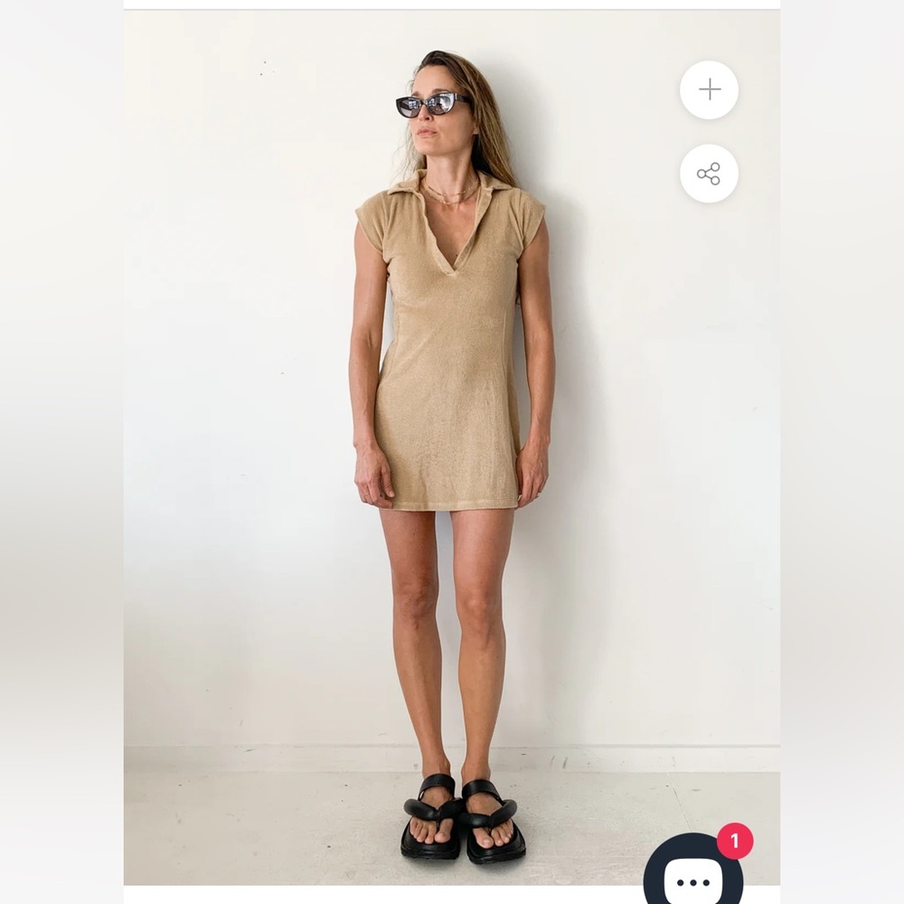 Gil Rodriguez Coco Terry Dress in Camel (S)